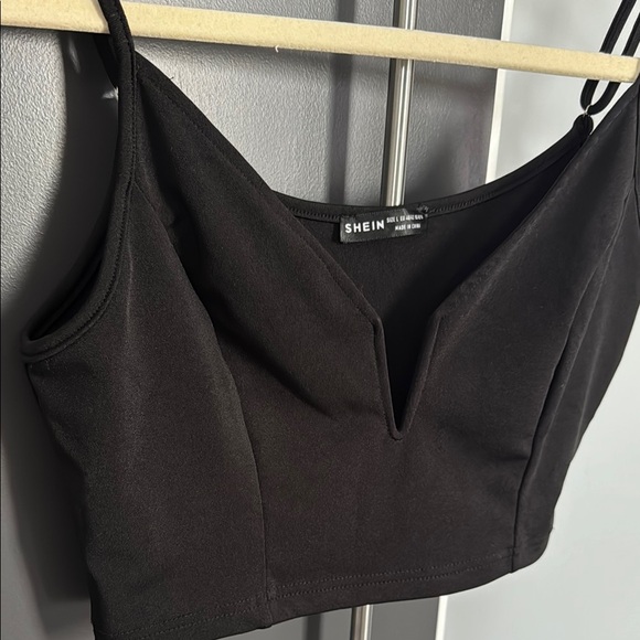 NWOT - SHEIN Black Women's Crop Top Size Large - Picture 2 of 4